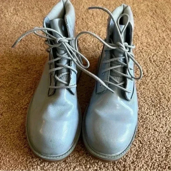 Timberland  Kids Blue  Waterproof Winter Boots Size 2.5 - Picture 2 of 7